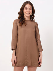 Soft Mocha Shift Dress